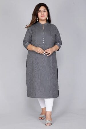 plus size kurta, grey kurta, kurta for women