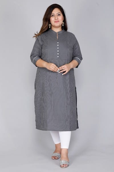 plus size kurta, grey kurta, kurta for women