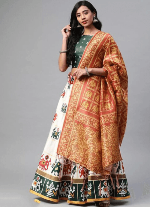 lehenga choli, women's lehenga, stitched with can can