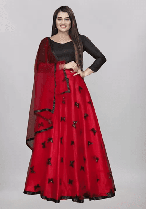 lehenga choli, women's lehenga, red lehenga