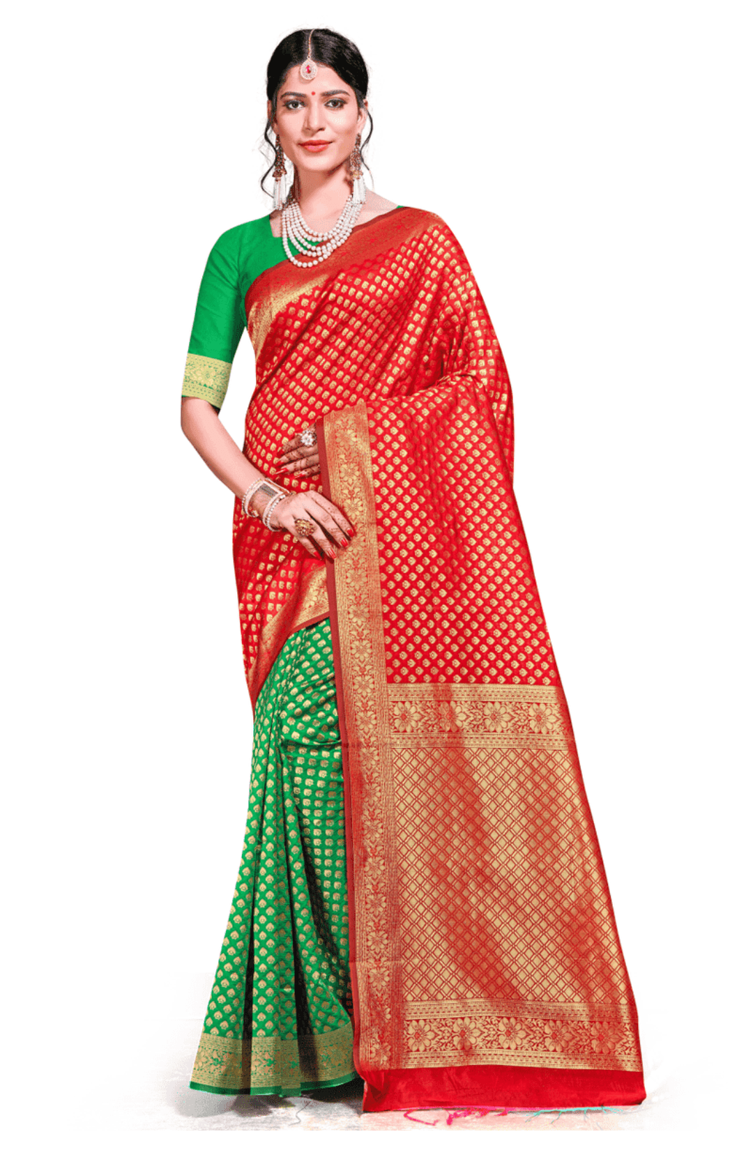 banarasi saree, silk saree, haldi saree, bridal saree