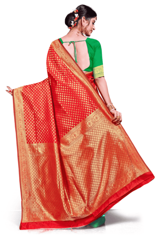 zari saree, bridal saree