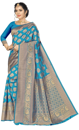 banarasi saree, silk saree, haldi saree, bridal saree