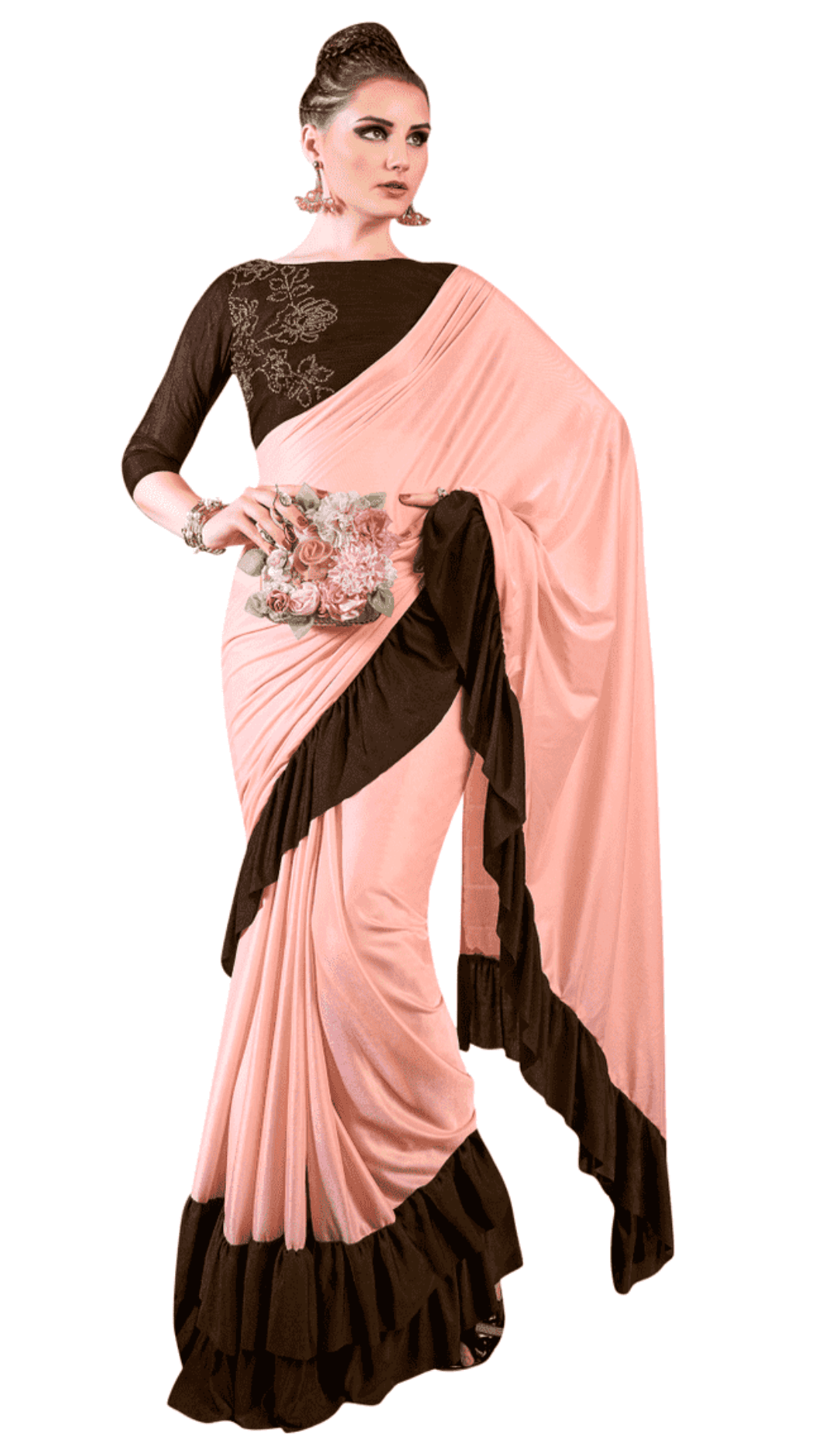 ready to wear saree, pleated saree