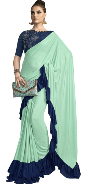 ready to wear saree, pleated saree