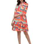 fit and flare dress, printed dress