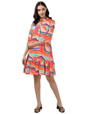 fit and flare dress, printed dress