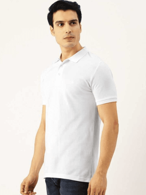 white t-shirt, polo t-shirt