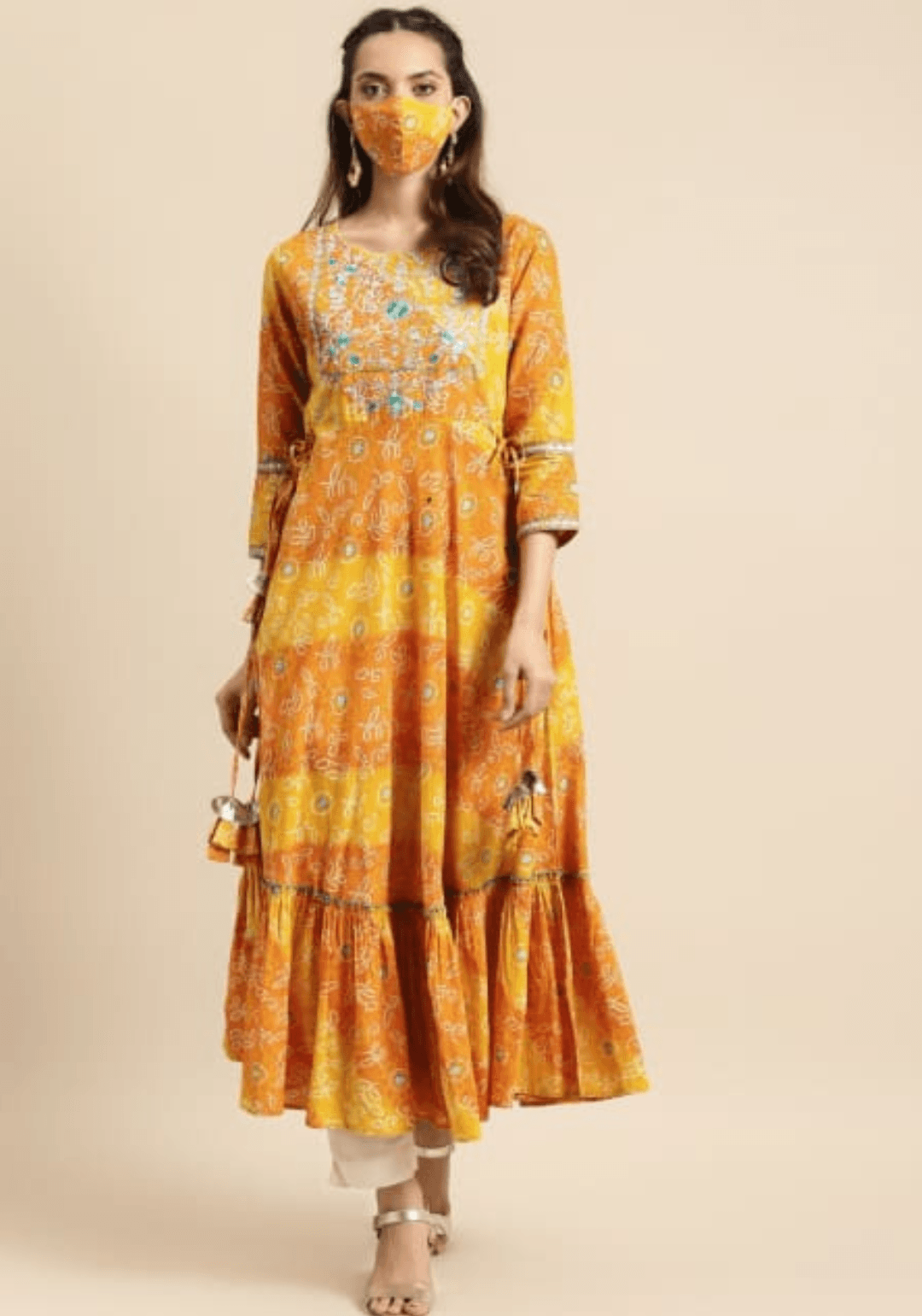 anrakali kurti, kurti, anarkali, printed ethnic dress, dress