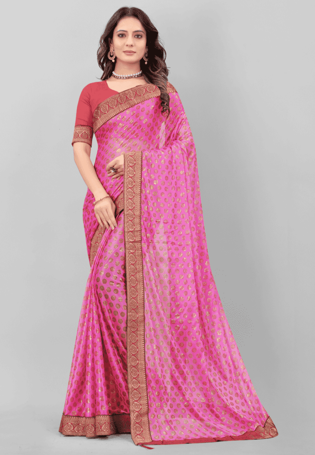 lycra saree, pink saree, festive wear, sale, sari, diwali wear