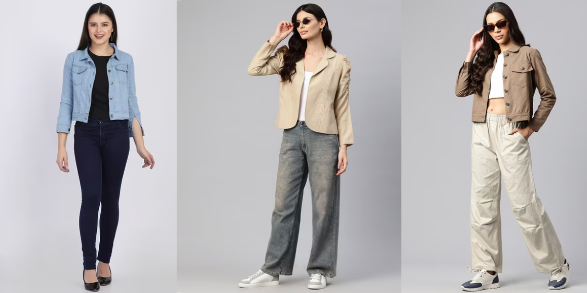 fashion jackets, denim wear, stylish outfit, outerwear, layering