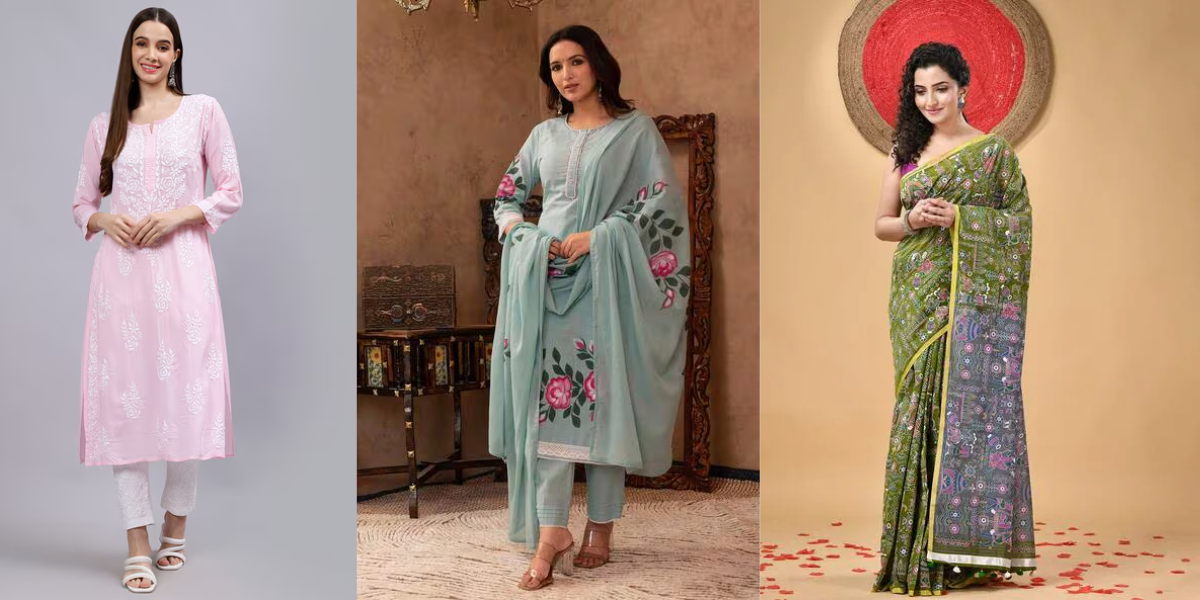 Summer Fashion India, cotton slub kurta set, saree for women,