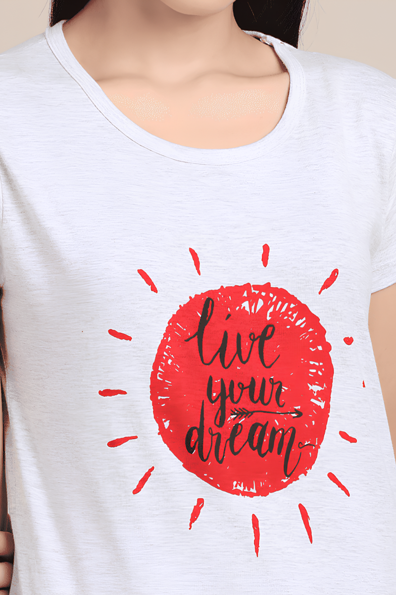 Attiris white top (2) Women Cotton White T-Shirt