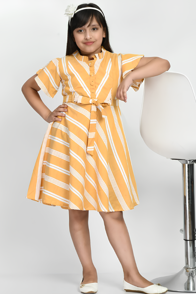 Kids Yellow Cotton Dress