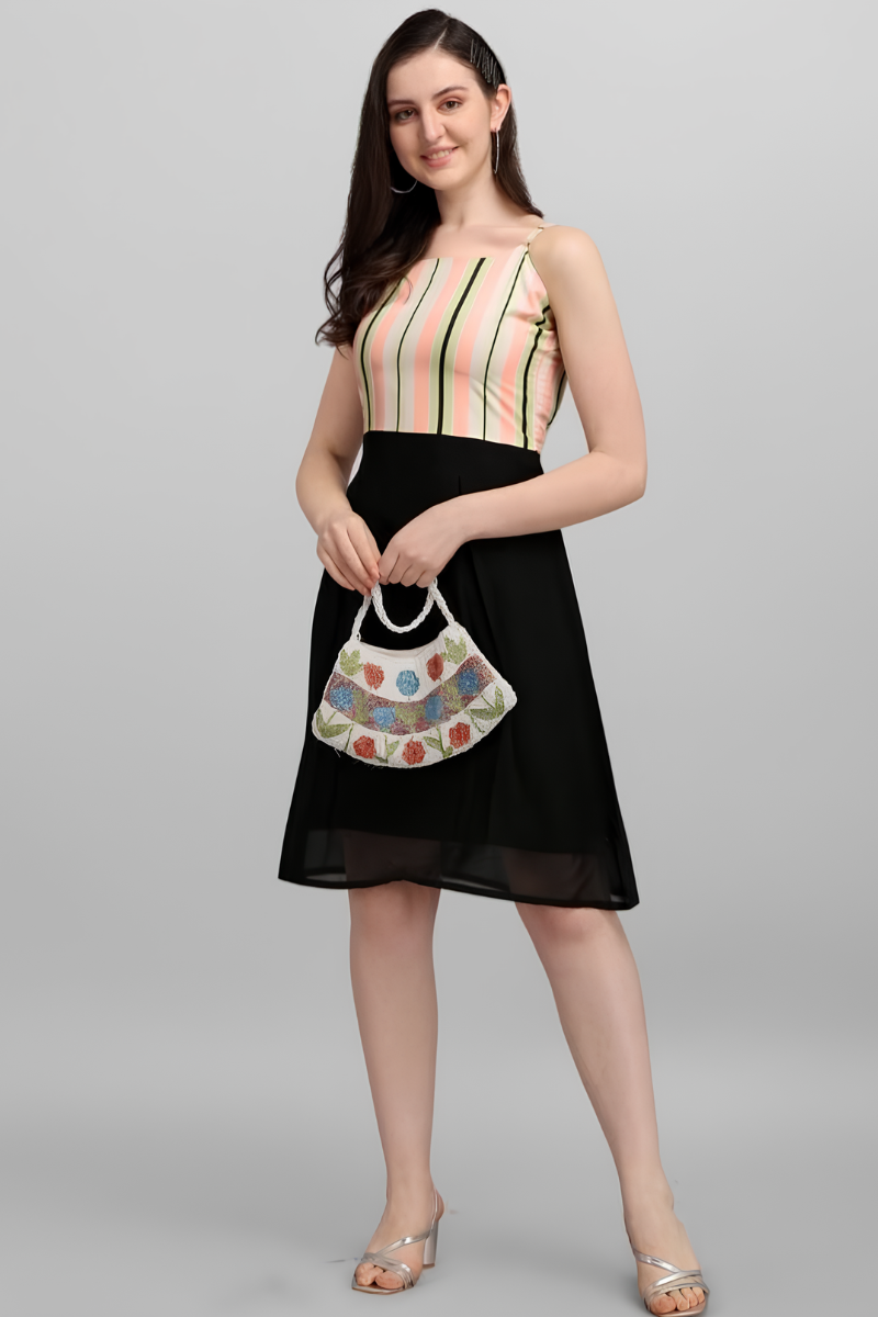Women Georgette Black Dress