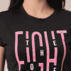 Women Polyester Black T-Shirt