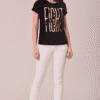 Women Polyester Black T-Shirt