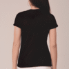 Women Polyester Black T-Shirt