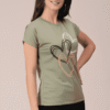 Women Polyester Green T-Shirt