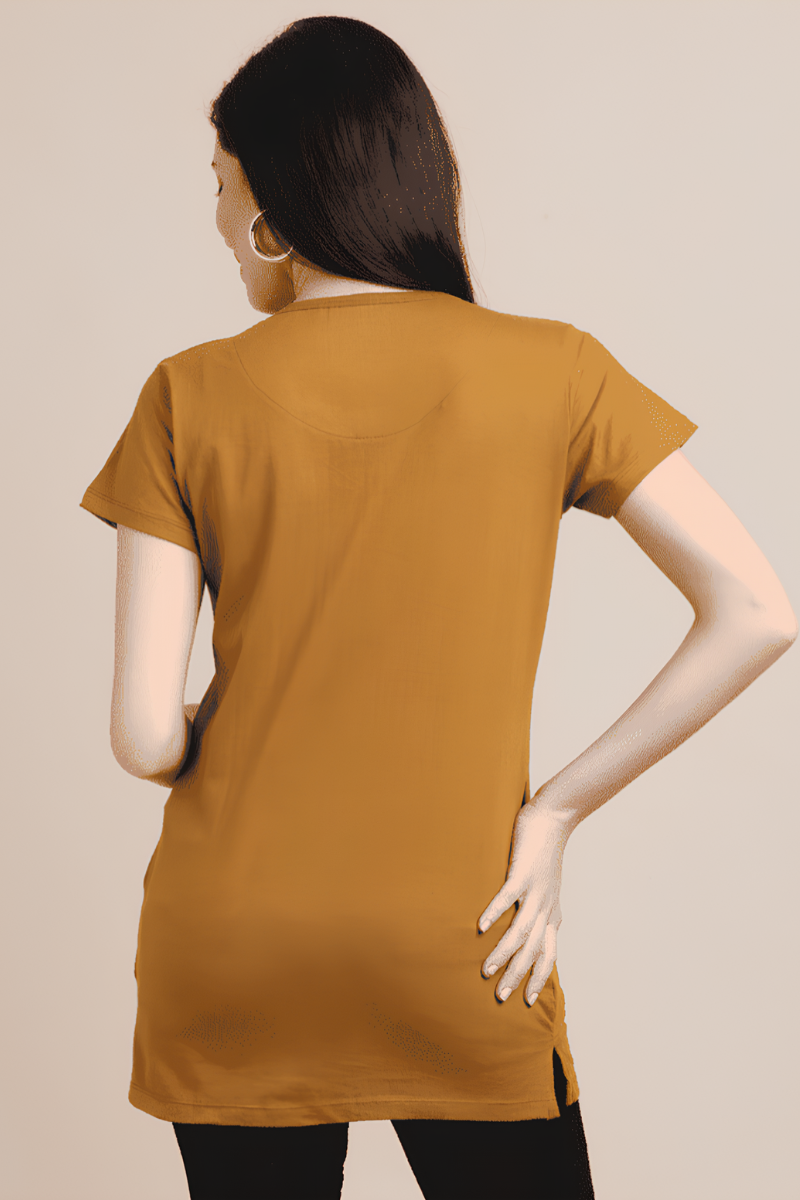 attiris mustard color top (4) Women Cotton Mustard Top