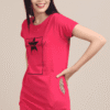 Women Cotton Pink T-Shirt