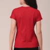 Women Polyester Red T-Shirt