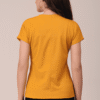 Women Polyester Yellow T-Shirt