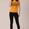 Women Polyester Yellow T-Shirt