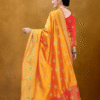 Women Yellow Silk Blend Saree