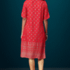 Women Rayon Red Kurta