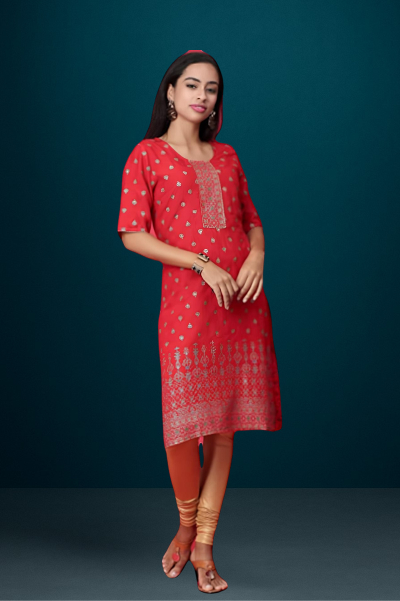 red kurta, kurti for women, casual kurti, daily wear kurta, kurta for girls