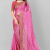 Women Pink Lycra Saree