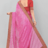 Women Pink Lycra Saree