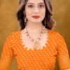 Women Orange Cotton Silk Saree