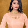 Women Peach Silk Saree