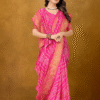 cotton silk saree, pink saree, sari, saree with big border, saree for women