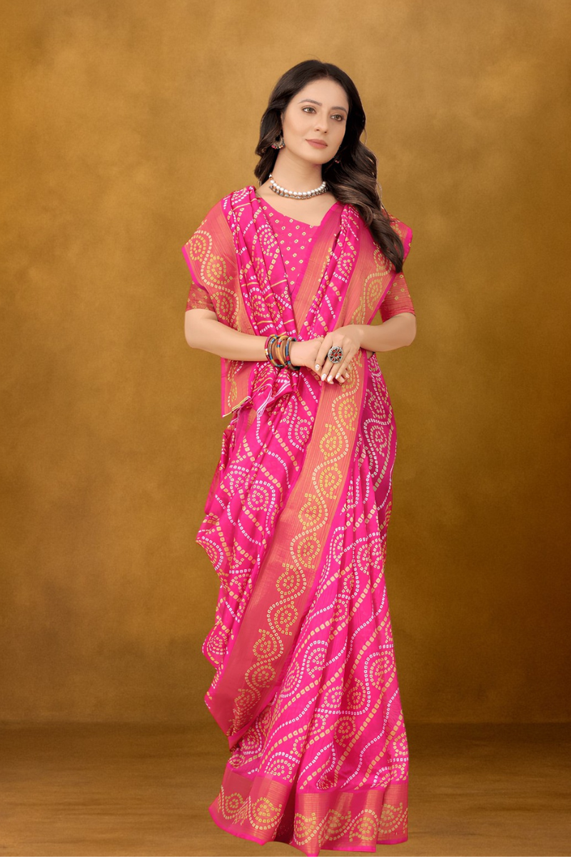 cotton silk saree, pink saree, sari, saree with big border, saree for women
