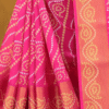 Women Pink Cotton Silk Saree