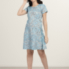 Women Rayon Blue Dress
