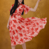 Women Georgette Red Dress