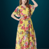 Women Georgette Yellow Dress