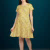 Women Rayon Yellow Dress