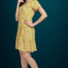 Women Rayon Yellow Dress