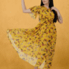 Women Georgette Mustard Dress