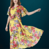 Women Georgette Yellow Dress