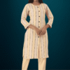 Women Cotton Yellow Kurta Set